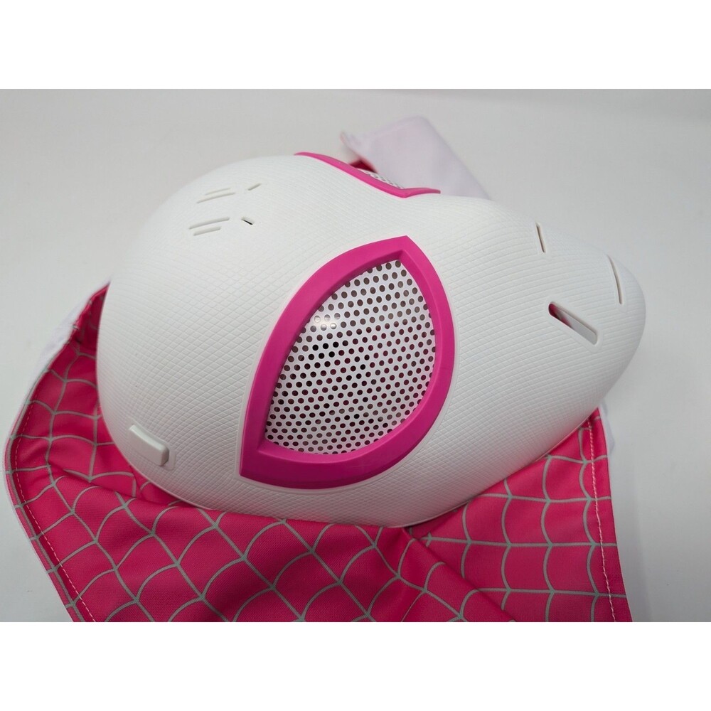 Ghost-Spider Light-Up Mask w Hood Spider-Gwen Marvel Spider-Verse Kids - Picture 2 of 4